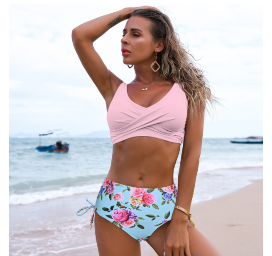 Twist Bikini Women High Waist Swimsuit Summer Beach Clothes