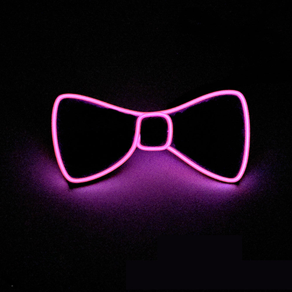 Tie Wedding Party Decoration Neon LED Luminous Bow Tie