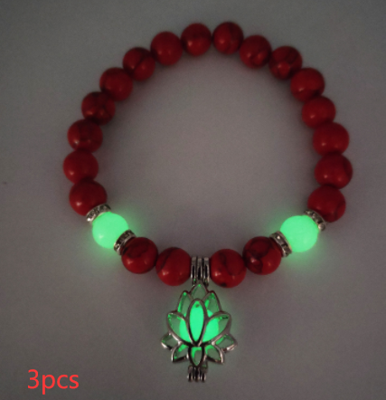 Energy Luminous Lotus Natural Stone Bracelet