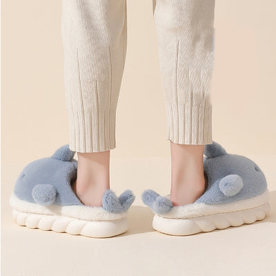 Shark Slippers Soft Sole Furry Shoes