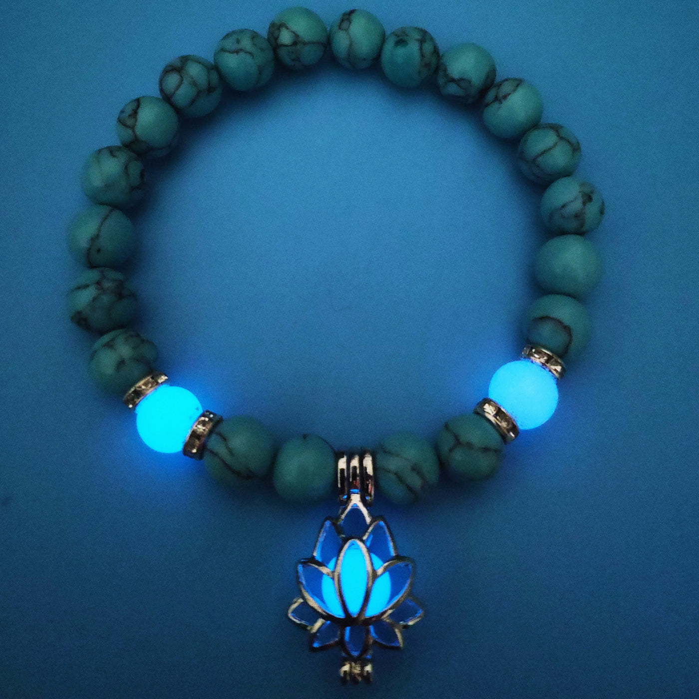 Energy Luminous Lotus Natural Stone Bracelet