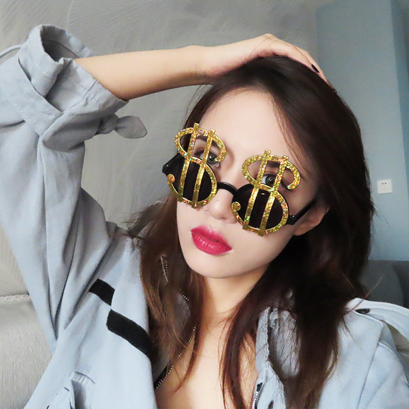 Money Dollar Shape Funny Glasses Plastic