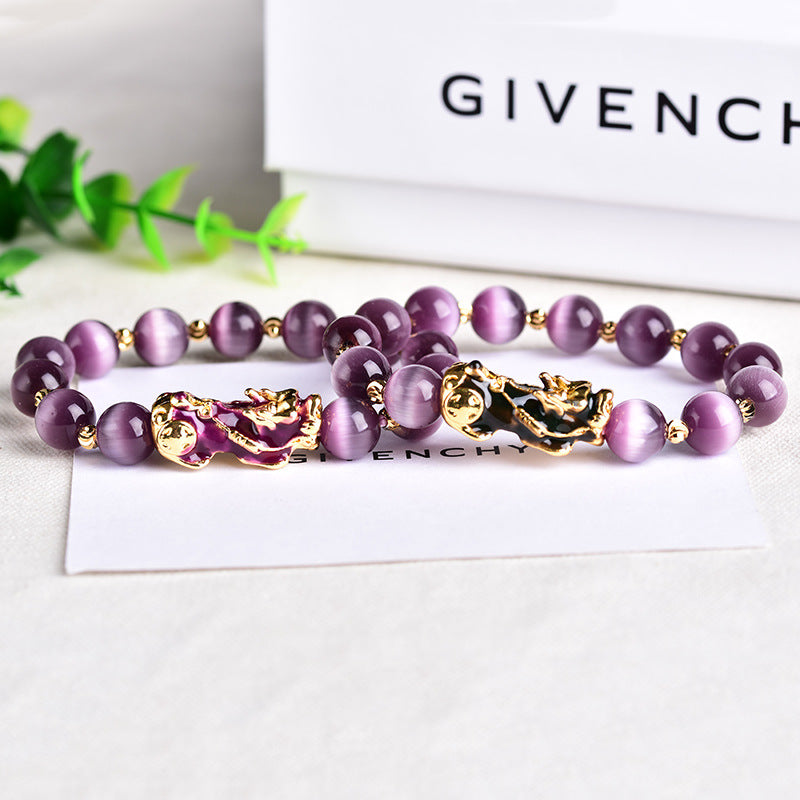 Purple PIXIU Bracelet For Good Luck