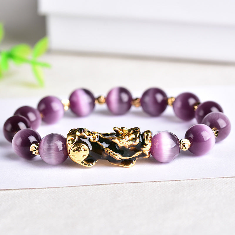 Purple PIXIU Bracelet For Good Luck