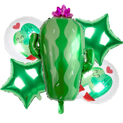 Tropical Plant Coconut Tree Cactus Aluminum Foil Balloon Earth Day Green Theme Decoration Supplies Children Birthday Party Gifts