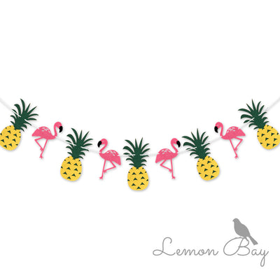 Themed Non-woven Bla Flag Flamingo Pineapple Banner