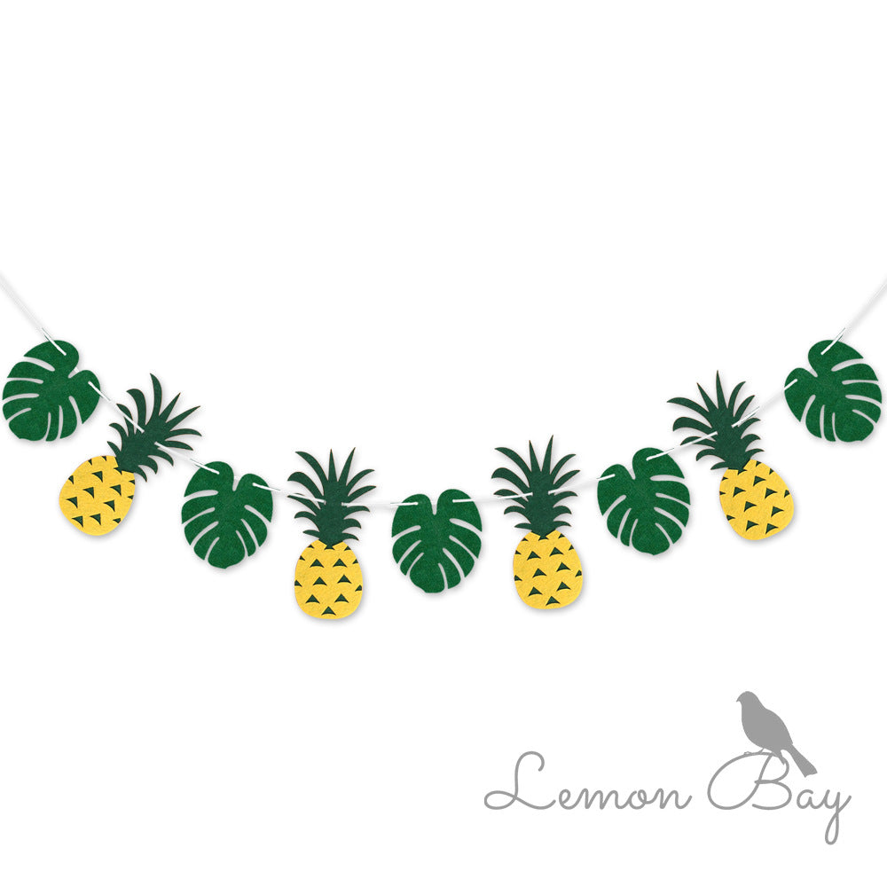 Themed Non-woven Bla Flag Flamingo Pineapple Banner