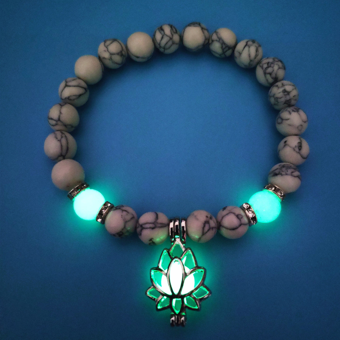 Energy Luminous Lotus Natural Stone Bracelet