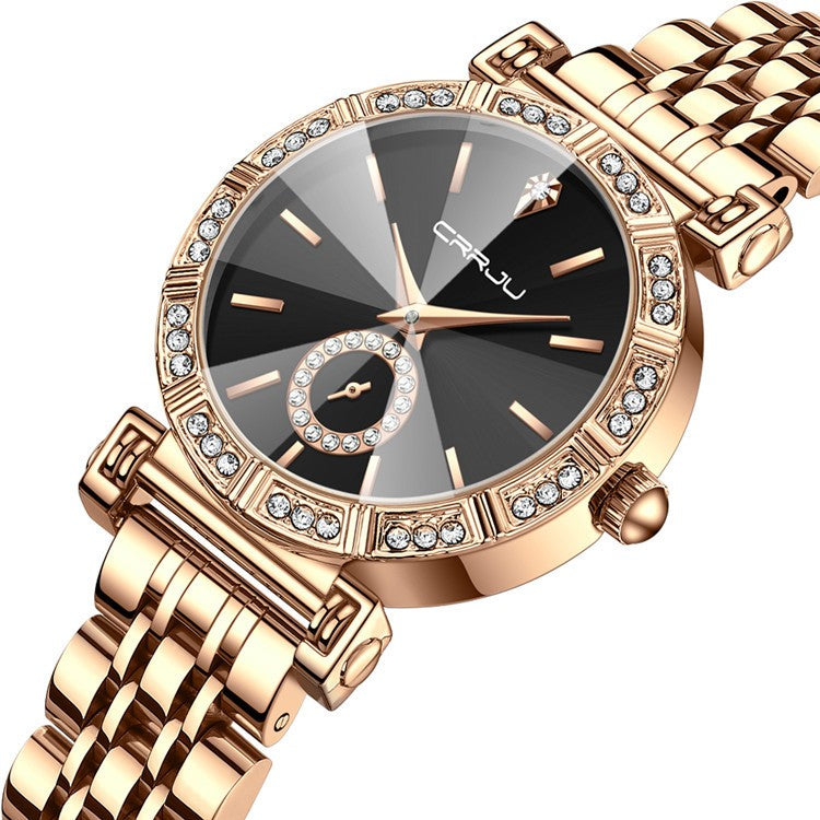 Women's Steel Belt Diamond-Embedded Watch - Elegance Redefined