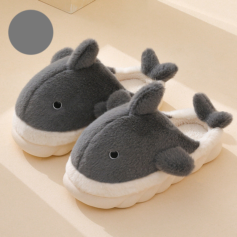 Shark Slippers Soft Sole Furry Shoes