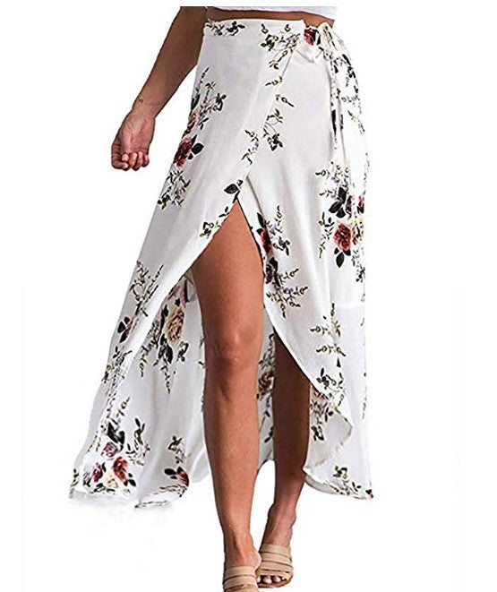 Bohemian Skirt Irregular Split Beach Skirt