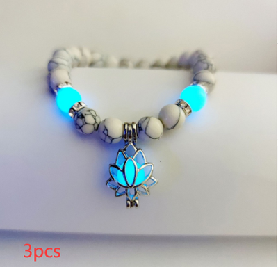 Energy Luminous Lotus Natural Stone Bracelet