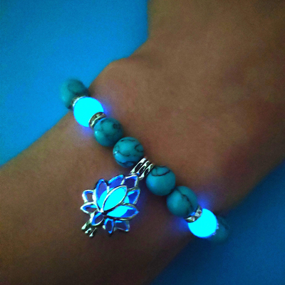 Energy Luminous Lotus Natural Stone Bracelet