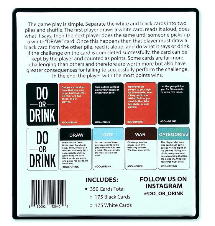 Board Games Drinking Card Game For Adults Dare Or Shots For Pre Drinks Strategy Parties Camping Birthday Game Card