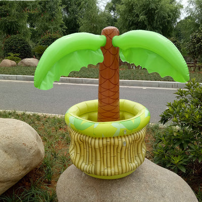 Summer Inflatable Palm Tree Cooler Beer Drinks Ice Bucket Party Supplies For Summer Swimming Pool Themed Party Gadgets