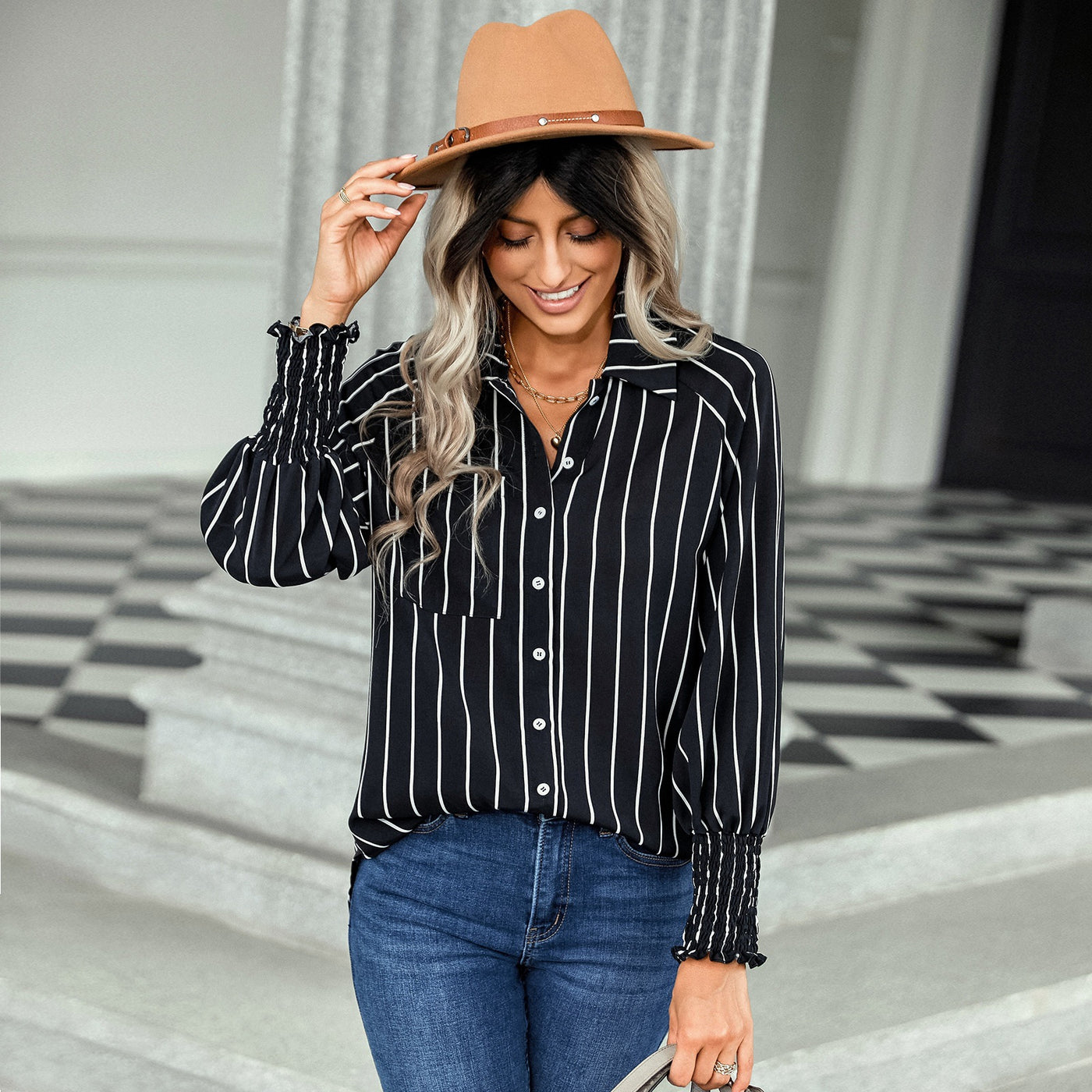 New Striped Shirt Fashion Casual Loose