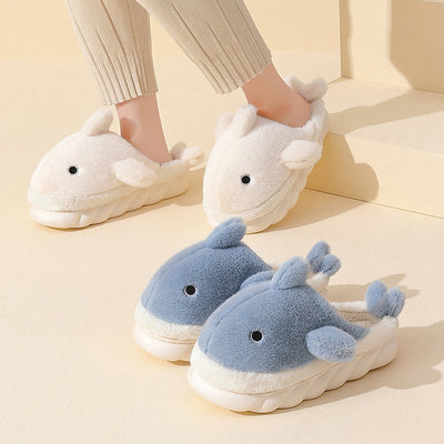 Shark Slippers Soft Sole Furry Shoes