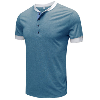 Solid Color Short Sleeved Men's Style