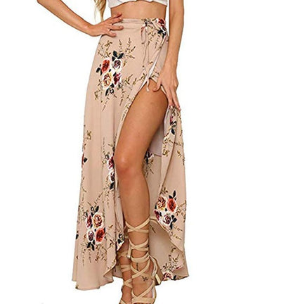 Bohemian Skirt Irregular Split Beach Skirt