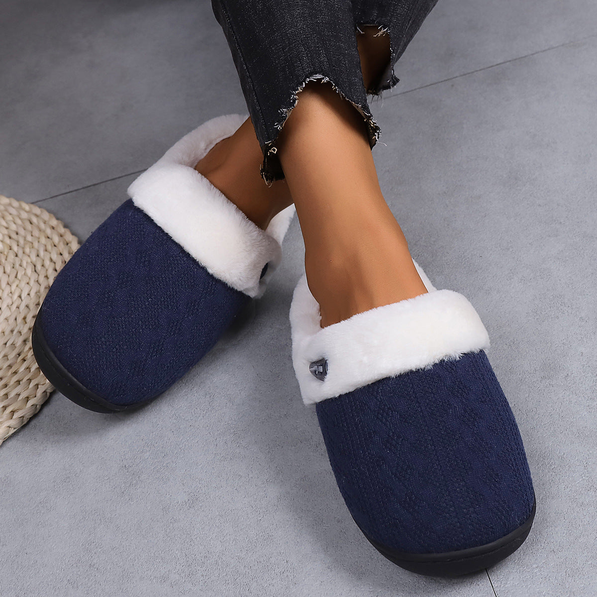 Slippers Baotou Warm Flat Slippers