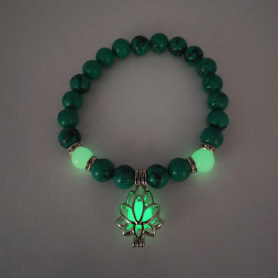 Energy Luminous Lotus Natural Stone Bracelet