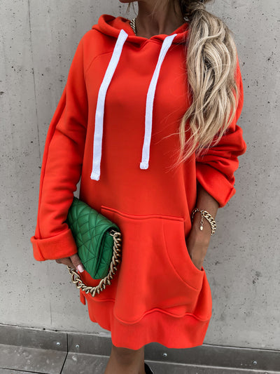 Mid-length Sleeve Hooded Sweater