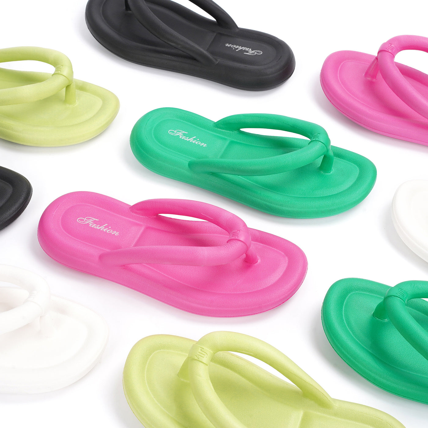 New EVA Rubber And Plastic Stepping On Shit Touching Flip-Flops Fashion Casual Ladies Beach Flip-Flops For Outer Wear