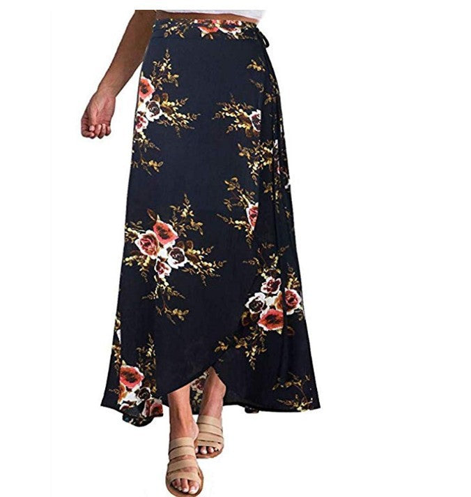 Bohemian Skirt Irregular Split Beach Skirt