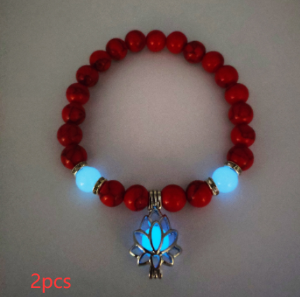 Energy Luminous Lotus Natural Stone Bracelet