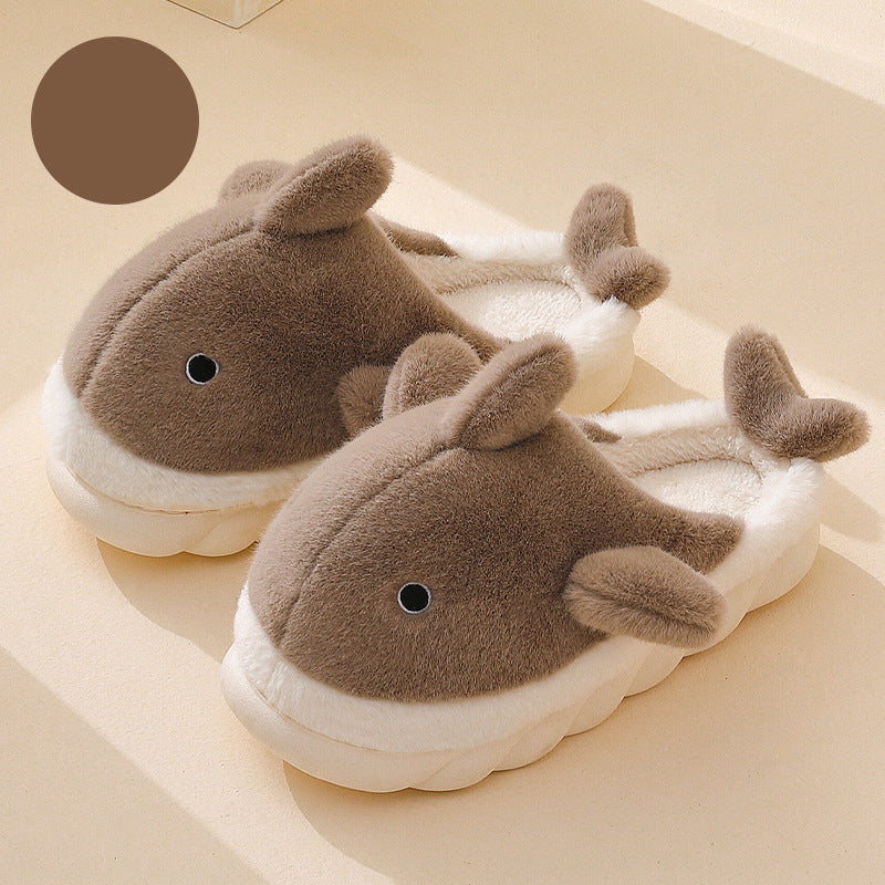 Shark Slippers Soft Sole Furry Shoes