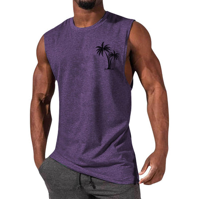 Men Vest Summer Beach Tank Tops Workout Fitness T-Shirt