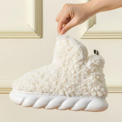 Winter Package Heeled Waterproof Home Indoor And Outdoor Wear Cute High Helper Cotton Slippers