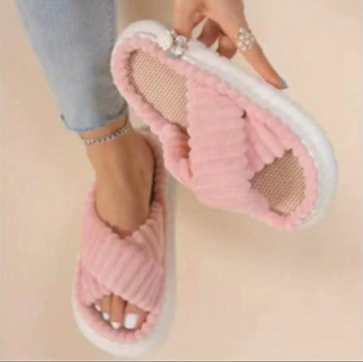 Poop Feeling Home Fluffy Slippers