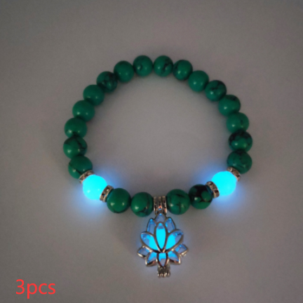 Energy Luminous Lotus Natural Stone Bracelet