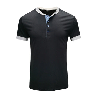 Solid Color Short Sleeved Men's Style