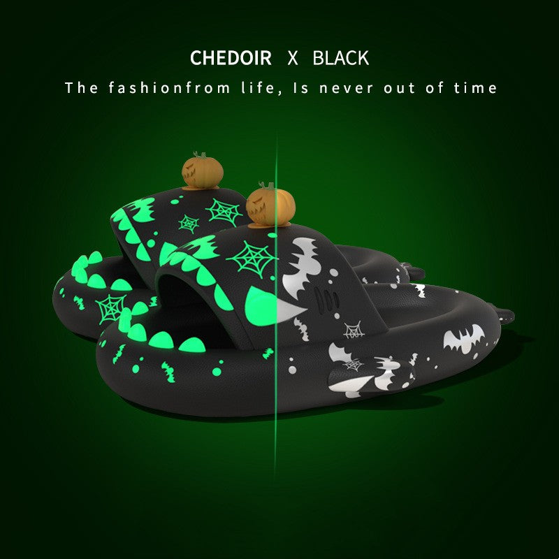 Halloween And Christmas Shoes Ins Luminous Shark Slippers