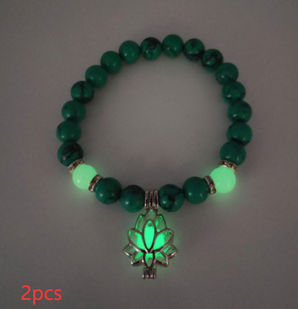 Energy Luminous Lotus Natural Stone Bracelet