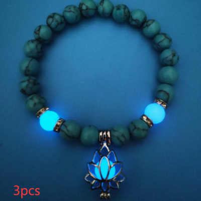 Energy Luminous Lotus Natural Stone Bracelet