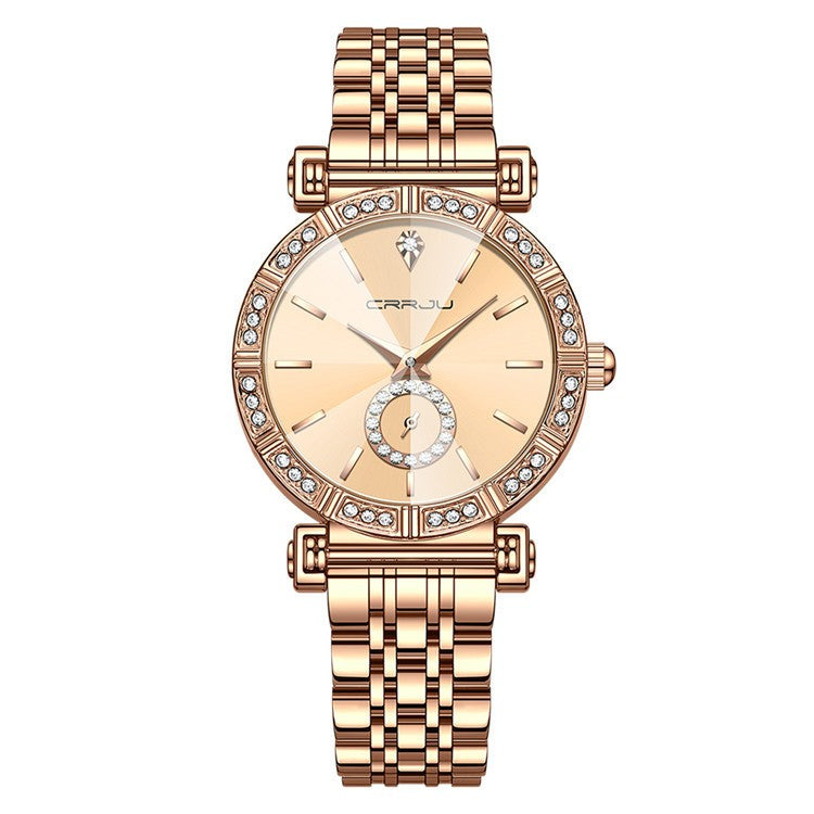 Women's Steel Belt Diamond-Embedded Watch - Elegance Redefined