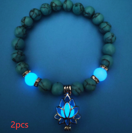 Energy Luminous Lotus Natural Stone Bracelet