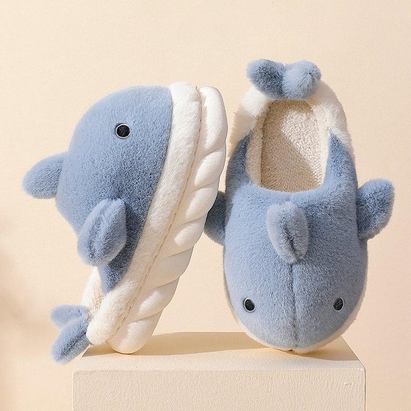 Shark Slippers Soft Sole Furry Shoes