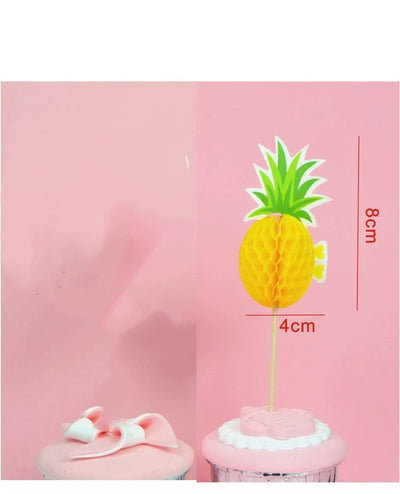 Disposable Fruit Toothpick Paper Pineapple Stick Baking Cake Topper Decoration