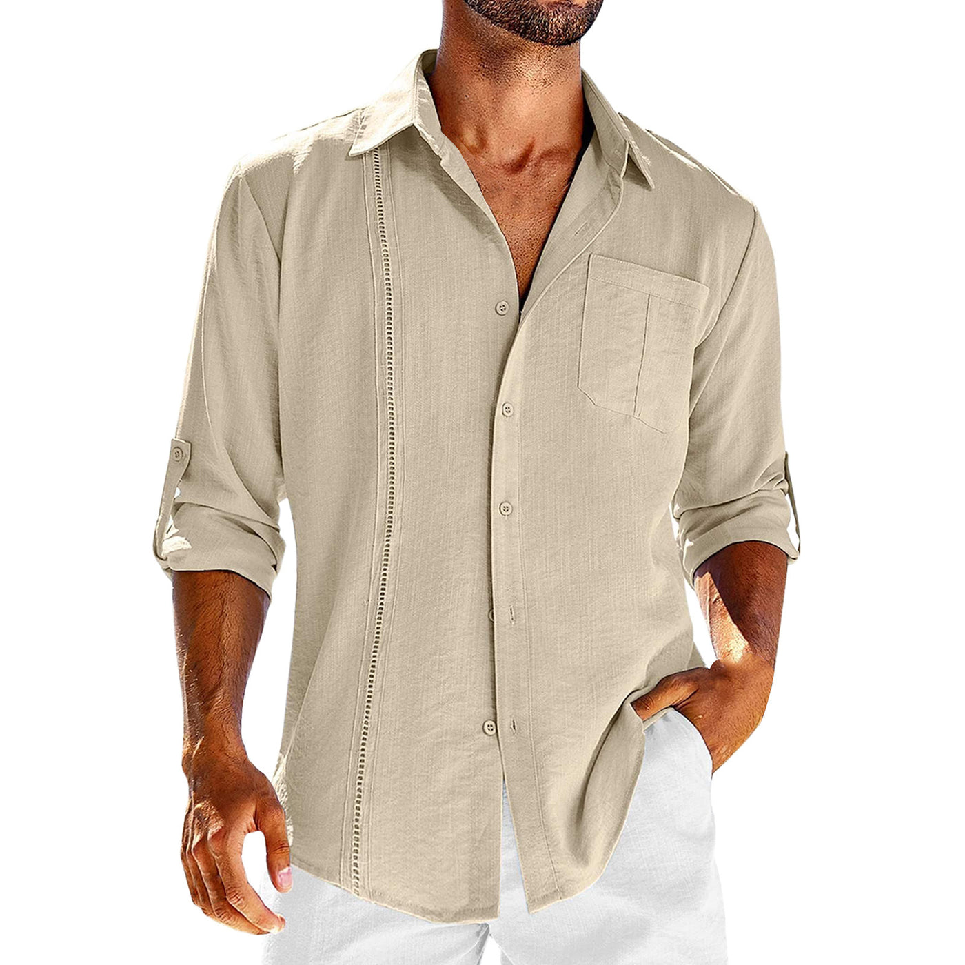 Casual  Long Sleeve Shirt With Pocket