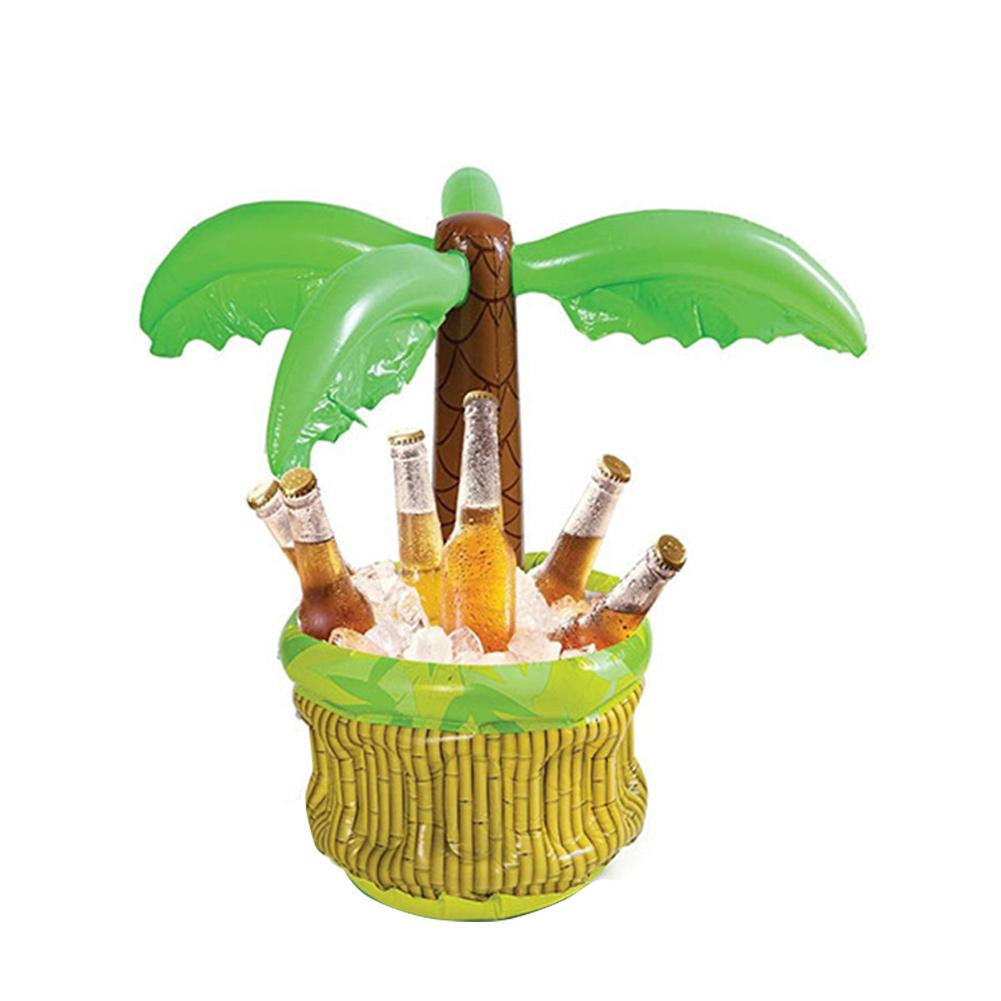 Summer Inflatable Palm Tree Cooler Beer Drinks Ice Bucket Party Supplies For Summer Swimming Pool Themed Party Gadgets