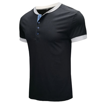 Solid Color Short Sleeved Men's Style