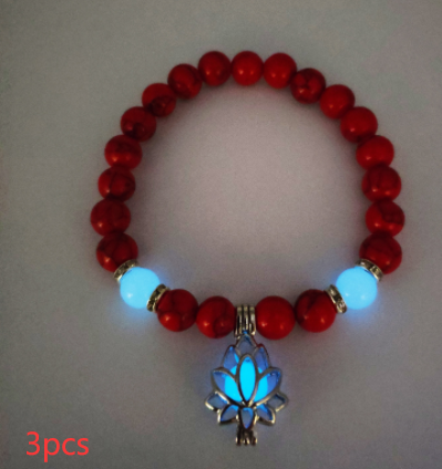 Energy Luminous Lotus Natural Stone Bracelet