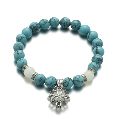 Energy Luminous Lotus Natural Stone Bracelet