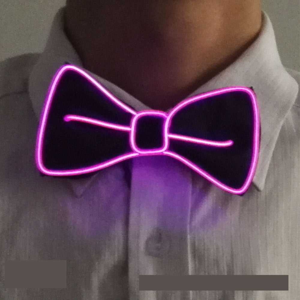 Tie Wedding Party Decoration Neon LED Luminous Bow Tie