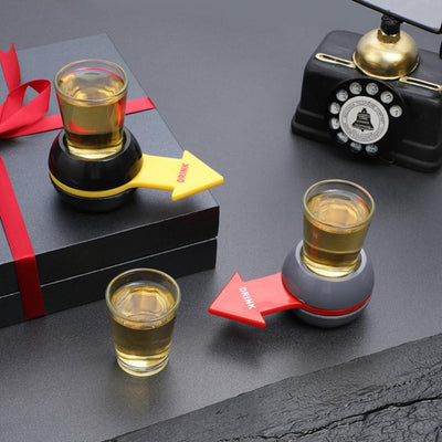 Rotatable Arrow Beer Wine Board Game Spin Drinking Game Pointer Shot Spinner Party Game Glass Cup Kit Table Gifts Entertainment