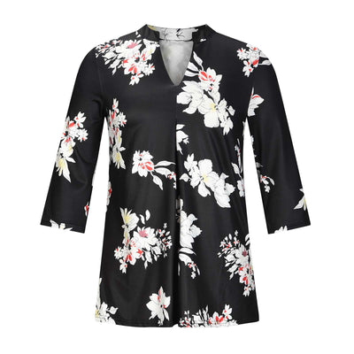 Women Blouse Long Sleeve Flowers